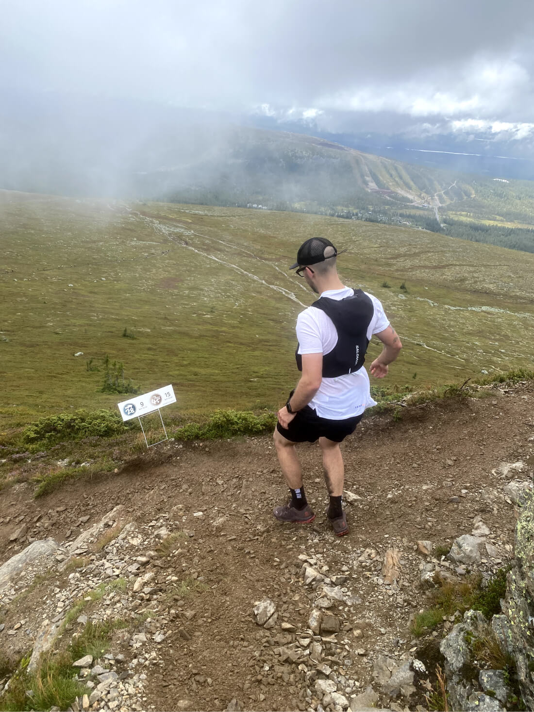 Victor after completing a mountain marathon